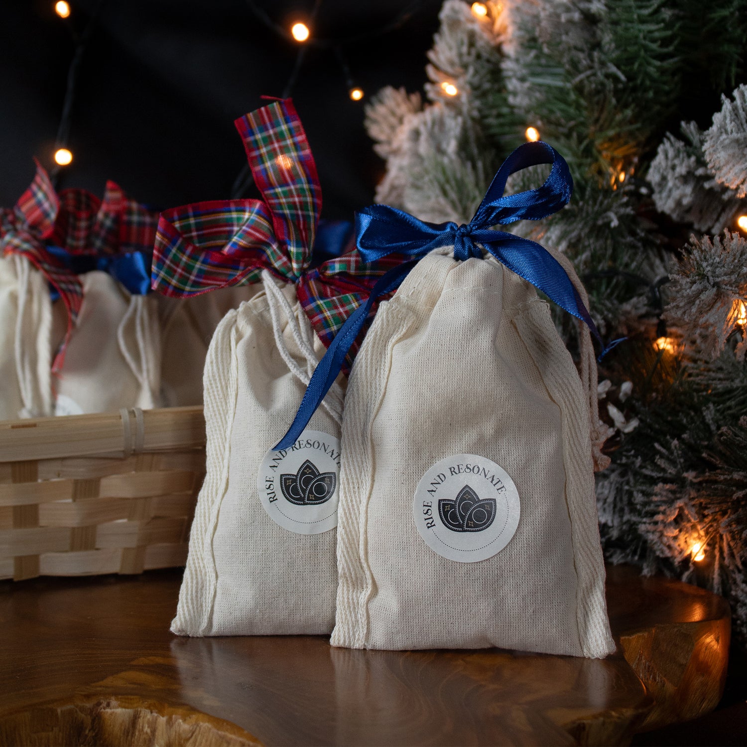 A Christmas Wish In A Bag (with Selenite Crystal Heart) - Rise And Resonate